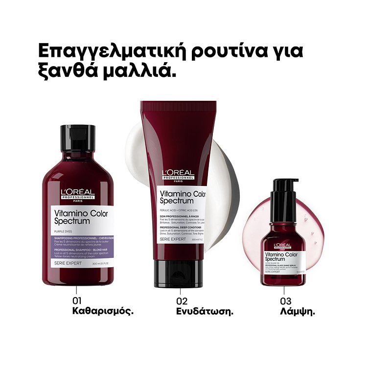 L'Oréal Professionnel Vitamino Color Spectrum Σαμπουάν 300ml  Με Μωβ Χρωστικές Για Ξανθά Μαλλιά