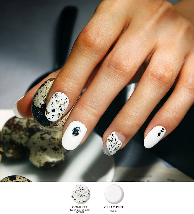 NO WIPE TOP COAT SHINY CONFETTI
