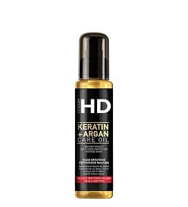 HD ΕΛΑΙΟ KERATIN & ARGAN 100ML Για όλους τους τύπους μαλλιών.